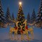 Large 3 Piece LED Lighted 3D Deer Family Christmas Outdoor Decoration 80.3 × 47.3 × 36 cm